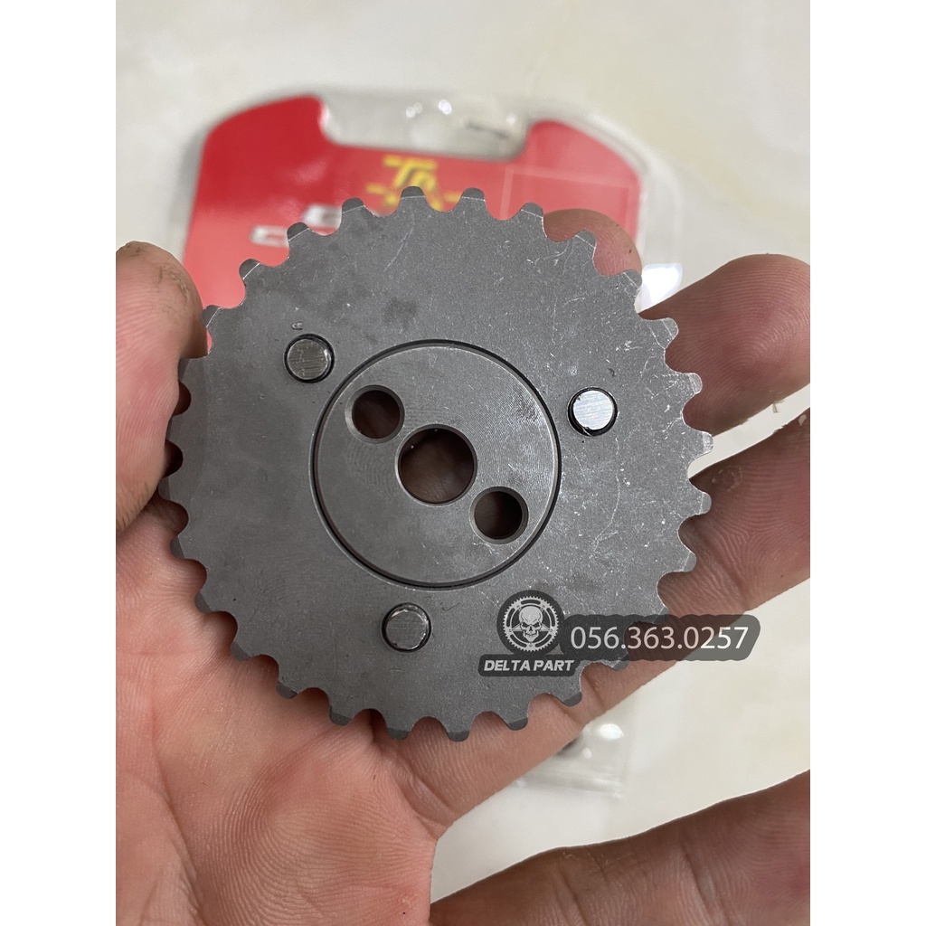 Bánh cam tăng chỉnh wave dream 2 lỗ 28T - Dĩa cam độ wave dream tăng chỉnh