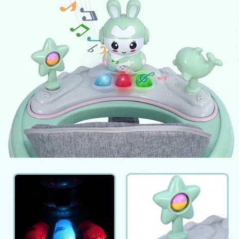 Xe tập đi- Xe tập đi em bé 2 in 1 có bàn ăn dặm có tay đẩy và đèn nhạc.