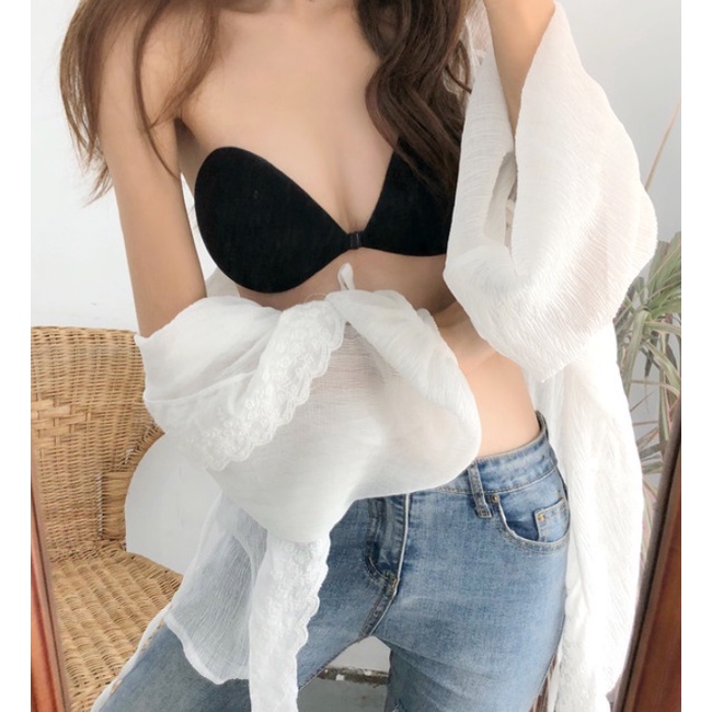 Áo dán ngực nút cài nâng ngực, mặc đầm hở lưng dành cho ngực lép