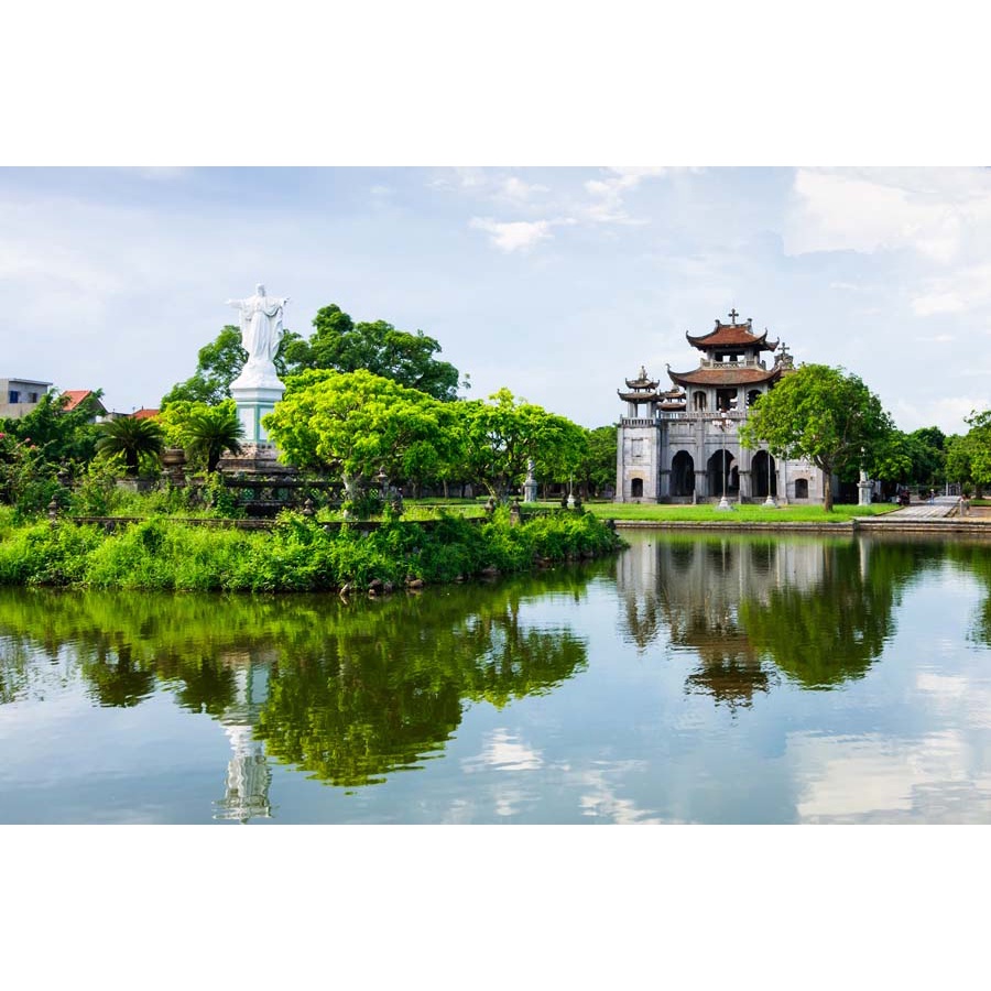Tranh dán tường CỐ ĐÔ HUẾ 3D dán tường Hồ Gươm Hà Nội 3D rẻ nhất