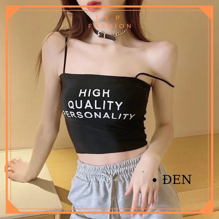 [CÓ MÚT NGỰC]Áo Hai Dây Croptop Hai Dây Sợi Bún Su Đúc Không Viền Siêu Mát Co Dãn BigSize 60kg TepFashion - A2D004