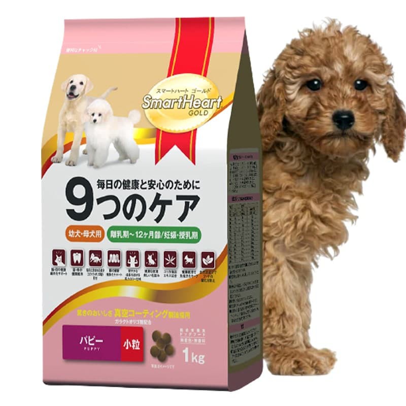Thức ăn cho chó cỡ nhỏ Smartheart Gold 1kg (2 loại) Thích hợp cho chó poodle &amp; Phốc