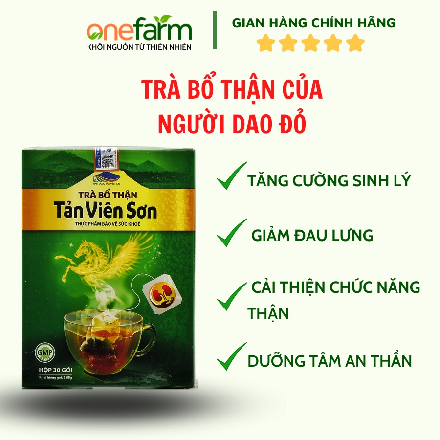 Trà bổ thận Tản Viên Sơn - tăng cường chức năng sinh lý, hỗ trợ thận yếu, thận hư, giảm tiểu rắt, tiểu đêm nhiều lần