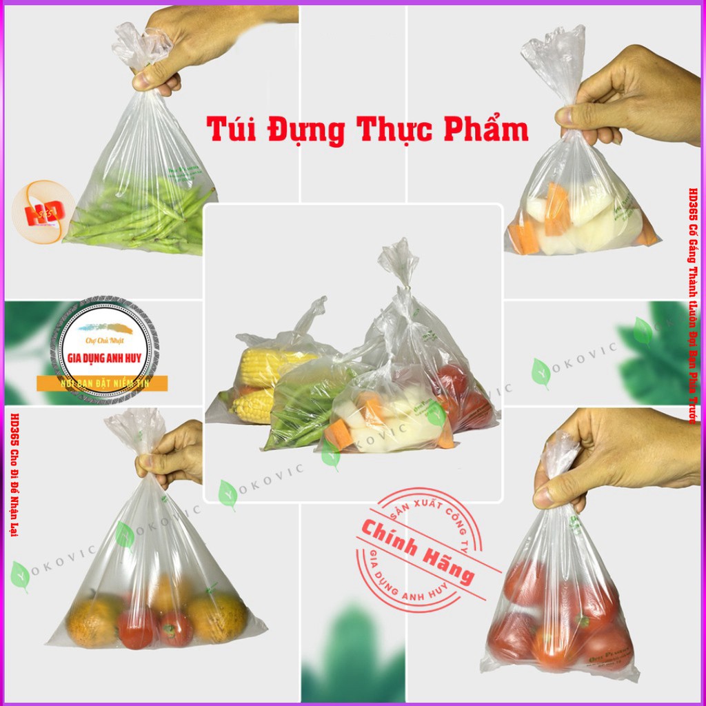Túi đựng thực phẩm an lành Bảo quản thực phẩm và hoa quả sạch sẽ an toàn Size 500g- Dbavio