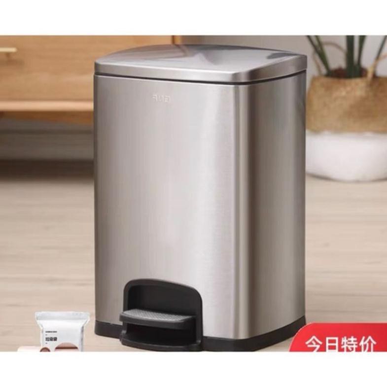 Thùng rác inox vuông loại to 16L và 20L hàng nhập khẩu cao cấp