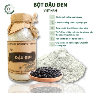Bột đậu đen đắp mặt nạ nguyên chất MỘC - dưỡng da trắng hồng, mềm mịn tự nhiên, tẩy tế bào chết chai 100/200ml handmade