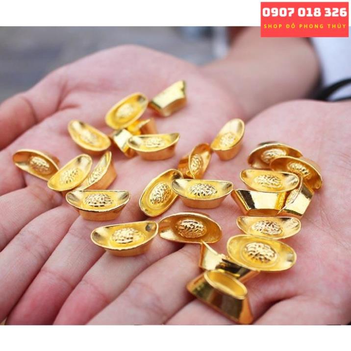 Combo 3 Thỏi vàng Thần Tài KIM NGUYÊN BẢO cỡ 2.8cm , phong thủy hút tài nạp lộc, giàu sang, no đủ...