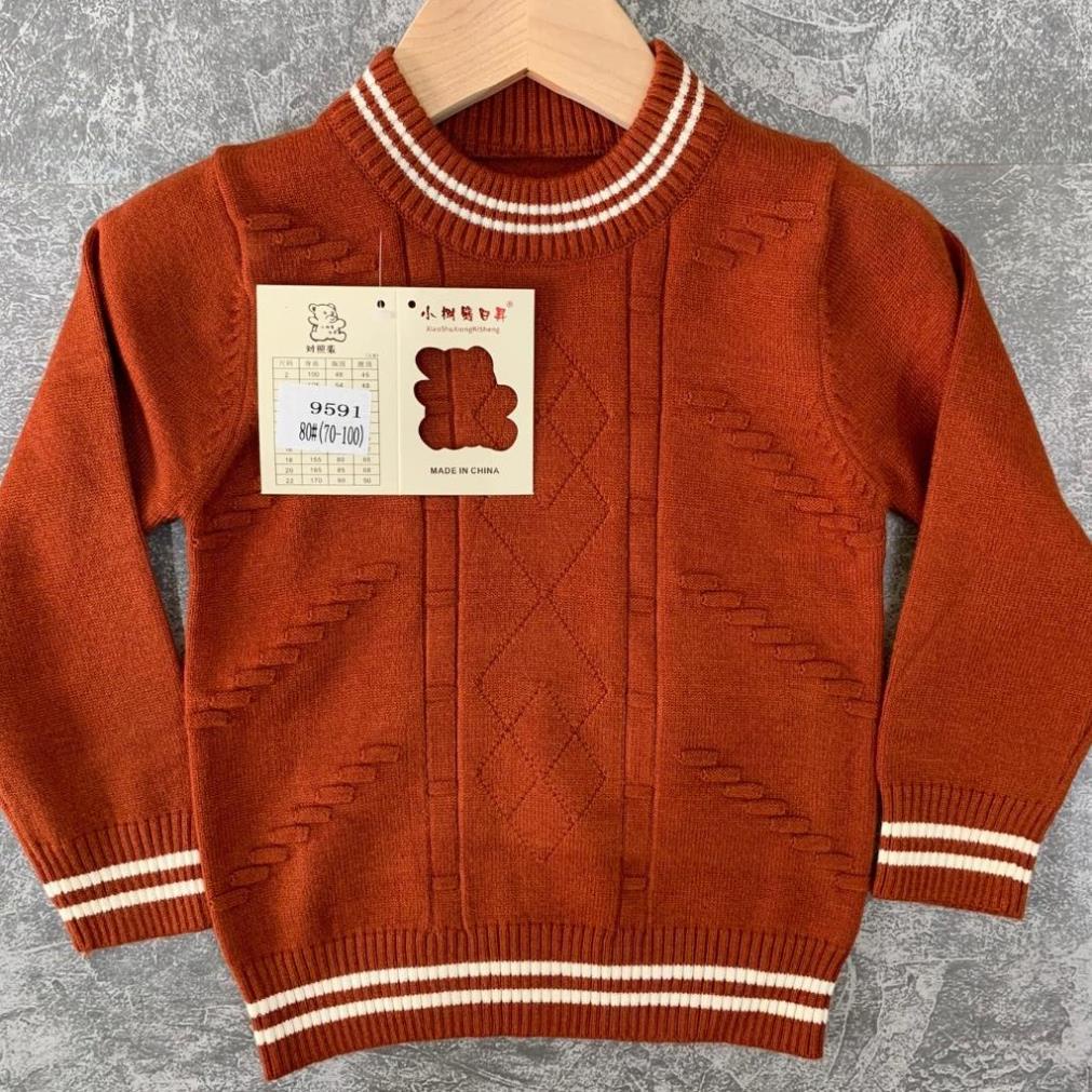 Áo len cho bé, len cổ tròn quảng châu, kiểu dáng basic cho bé trai, bé gái. .