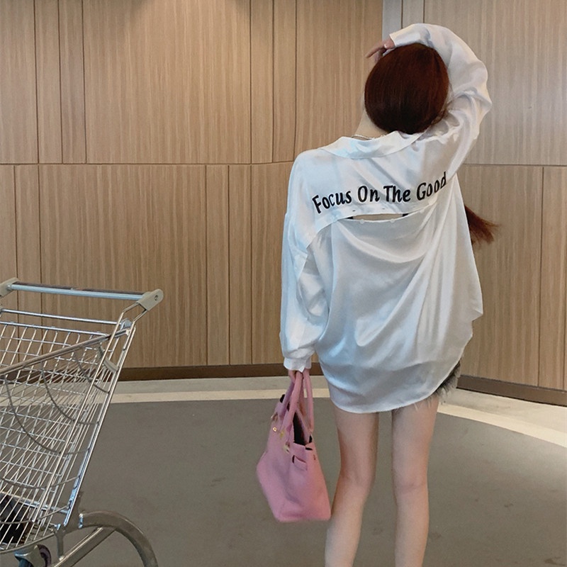Áo Sơ Mi Dài Tay Dáng Rộng Thời Trang Mùa Thu Dành Cho Nữ