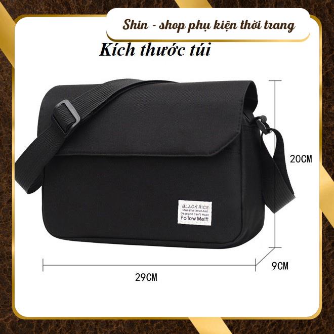 (Ảnh + Video Thật) Túi đeo chéo nam mini vải canvas bền bỉ phong cách unisex Hàn Quốc - Shin Shop Leather