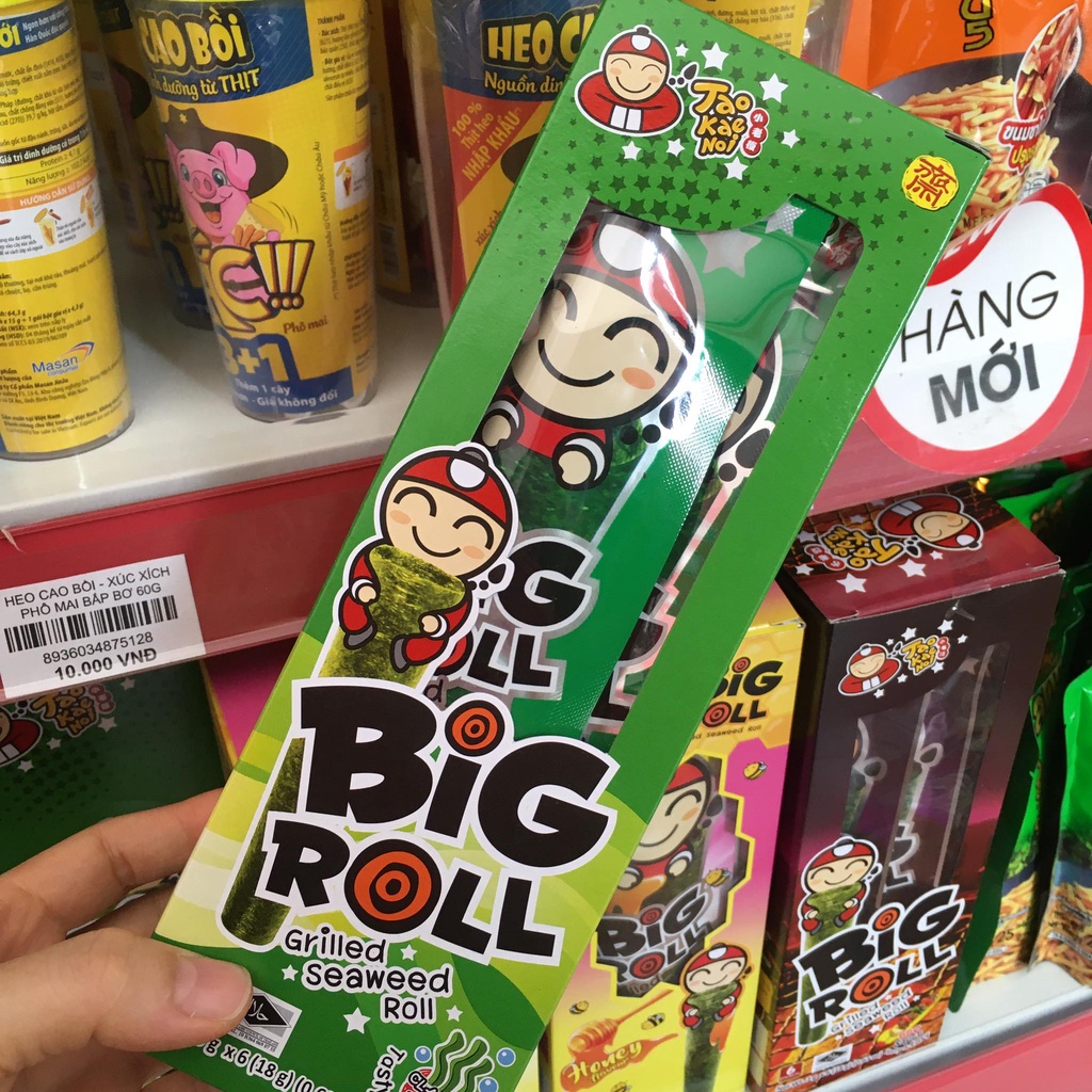 Rong biển Big Roll Thái Lan Hộp 6 gói x 18g