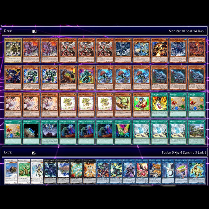 Bài Yugioh ❤️FREESHIP❤️ Thẻ bài Yugioh Khủng Long Dinosaur True King deck 54 lá