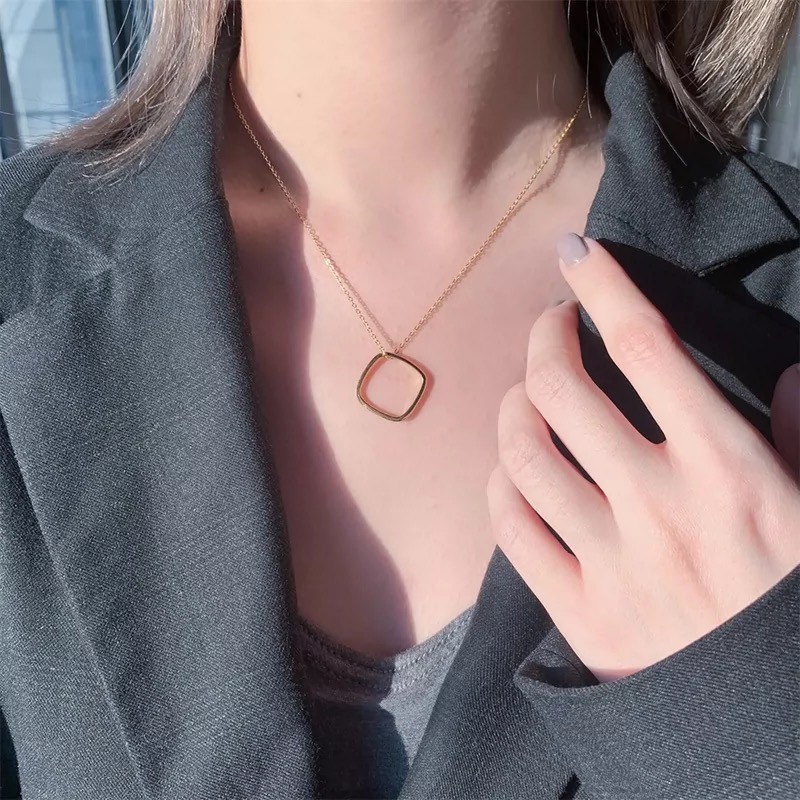 Dây chuyền ngắn thép titan mạ vàng 18k phong cách mori Âu Mỹ không gây dị ứng/phai màu cao cấp