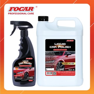 (Combo 5+1) Dung dịch dưỡng đánh bóng vỏ sơn ô tô Focar Liquid Car polish 4L + Chai xịt 500ml