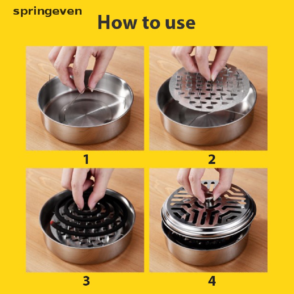 Giá Đỡ Nhang Muỗi Hình Tròn Bằng Thép Không Gỉ Tiện Dụng