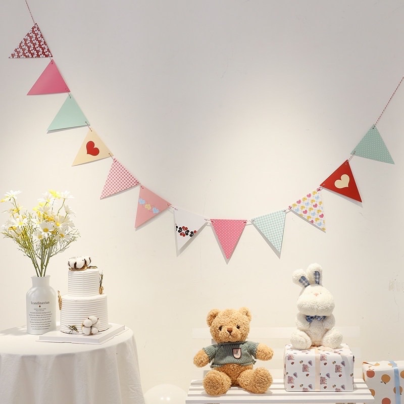 Dây chữ Happy Birthday vui nhộn, dây cờ, dây hình nhiều màu sắc trang trí sinh nhật