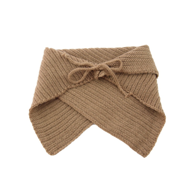 Khăn Choàng Cổ Dệt Kim Mềm Mại Màu Trơn Thời Trang Thu Đông Cho Bé