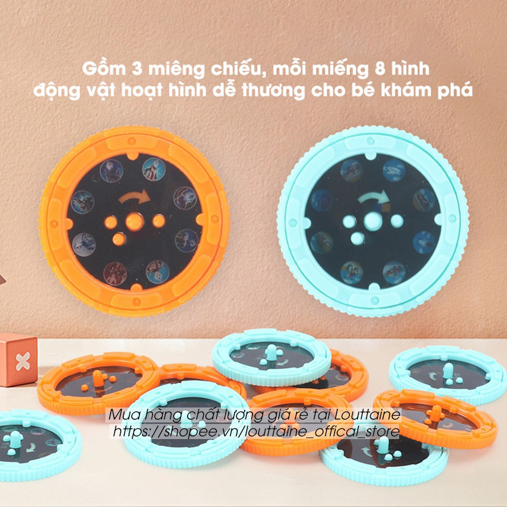 Đèn Pin Chiếu Hình Cho Bé 24 Hình Động Vật Ngộ Nghĩnh, Đồ Chơi Cho Bé Phát Triển Trí Tuệ Bé Vui Chơi