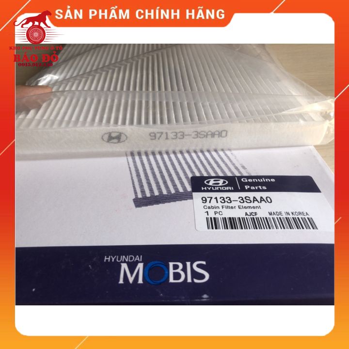 Lọc gió điều hòa chính hãng Xe Santafe, Sedona, Cerato 2.0, Optima, Sonata, Carnival, Azera..Mã: 97133-3SAA0