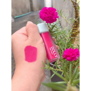 Dolly Longlast! Hồng Hoa Mười Giờ - Son Kem Lì Dolly không chì mềm môi Màu Hồng Hoa 10 Giờ