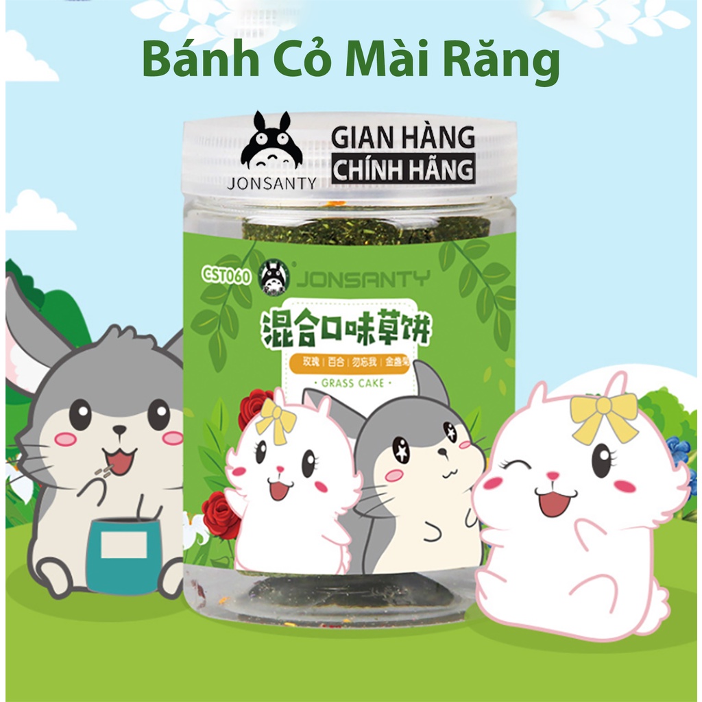 Mài răng chuột hamster, bánh mài răng thỏ, chinchilla, bọ ú, sóc, nhím.. giàu dinh dưỡng hộp 6 miếng hãng JONSANTY CST06