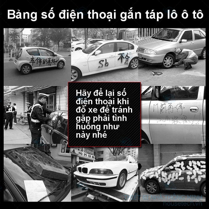 Bảng số điện thoại gắn táp lô ô tô HouseTech HT01 | BigBuy360 - bigbuy360.vn