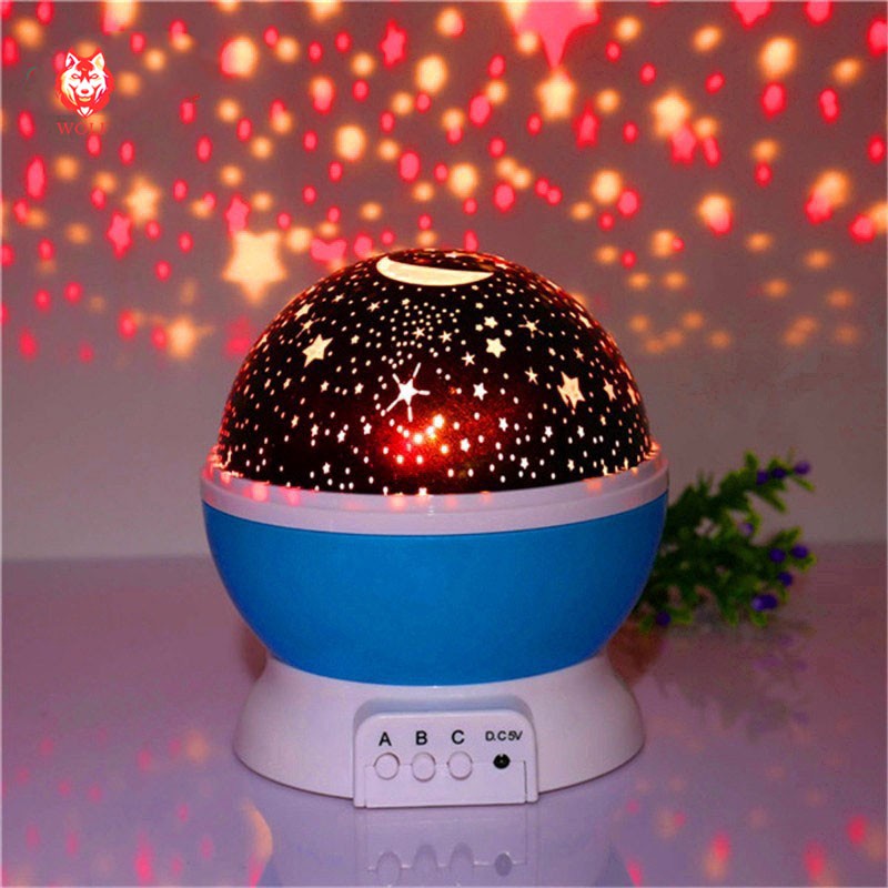 Đèn led ngủ chiếu xoay 360 độ tạo hiệu ứng bầu trời đầy sao