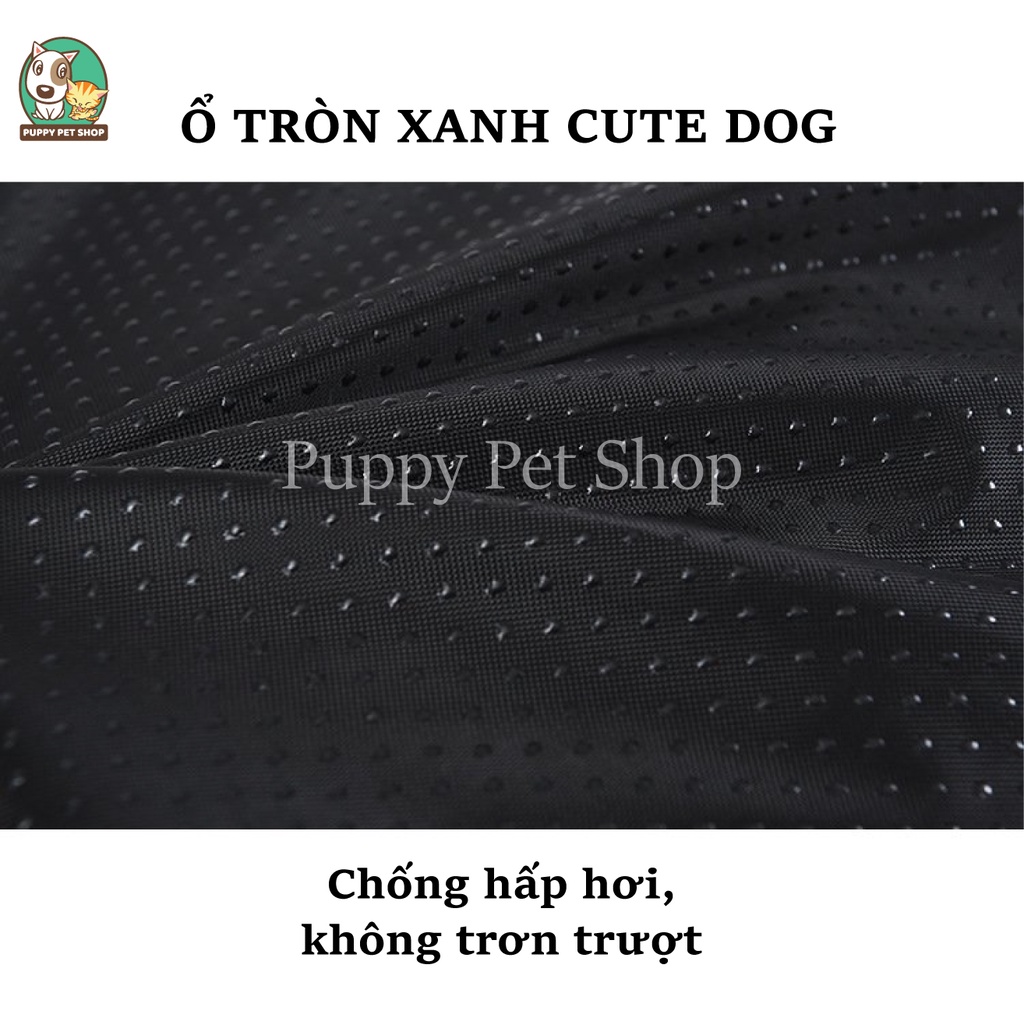 Ổ tròn xanh Cute Dog cho thú cưng, chó mèo- Hàng cao cấp xuất Hàn