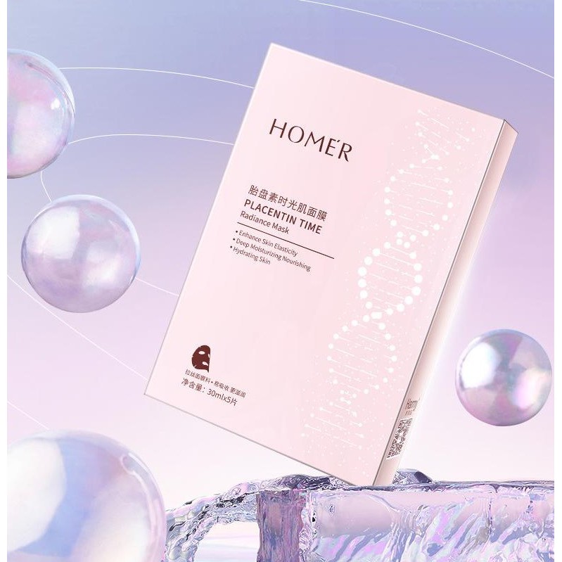 Mặt nạ lụa dưỡng sáng da Home’r Placentin Time Radiance Mask