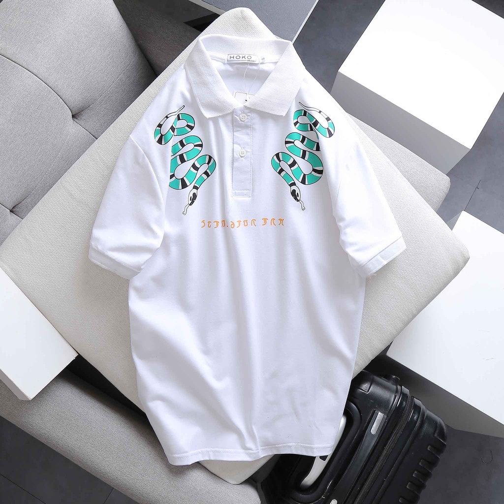 Áo phông Nam Nữ 🔅FULL SIZE🔅 Áo polo Gucci snake thêu rắn chất vải mềm mịn, thấm mồ hôi cực tốt