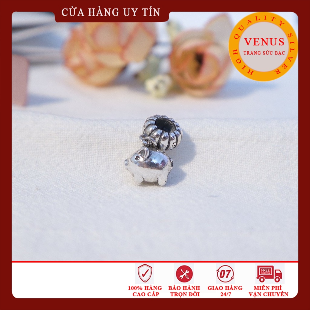[Charm bạc 925 cao cấp] Charm bạc hình con lợn- Mã sản phẩm VENUSDQ