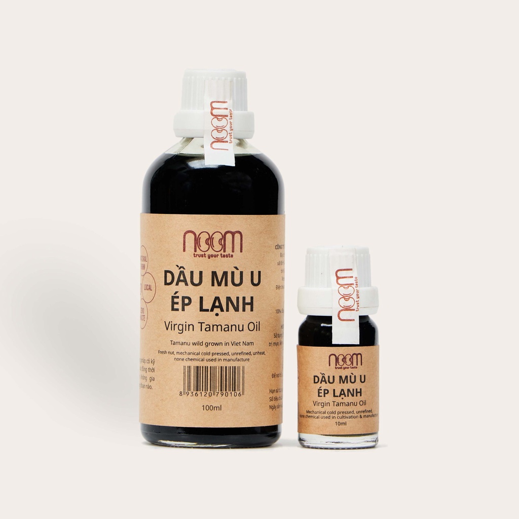 Dầu Mù u ép lạnh, dầu tự nhiên, làm lành vết thương- Noom chai 10ml