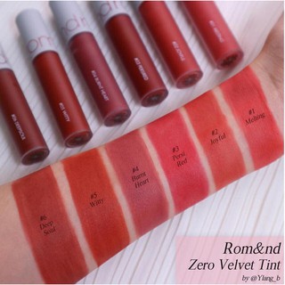 Son kem lì Romand Zero Velvet Tint
