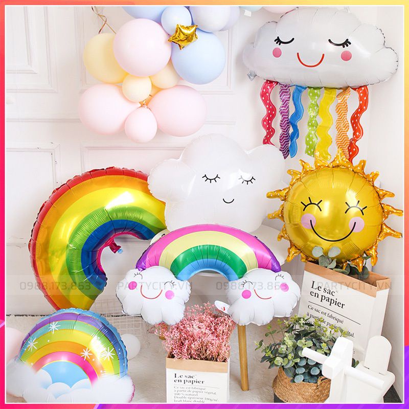 Tổng hợp các hình mặt trăng , đám mây, mặt trời, BÓNG TRÂU,dành cho bé trai ,bé gái,tiệc thôi nôi,trang trí sinh nhật