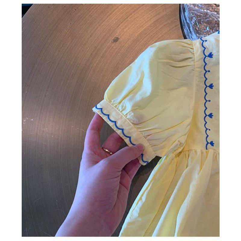 Set áo ngắn tay + quần dài phong cách Hàn Quốc Phương Tây thời trang mùa hè cho bé gái