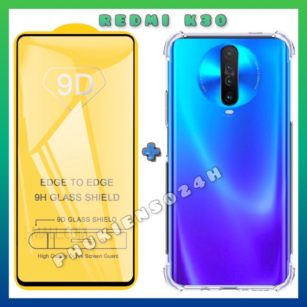 [ Redmi K30 ] Combo Kính Cường Lực Full Màn K30 và Ốp Lưng chống sốc 4 cạnh loại 1 cho K30 4G / K30 5G