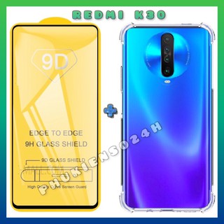 Combo Kính Cường Lực Full Màn Redmi K70 k70 pro K30 K40 K40 Pro K40S K40 gaming và Ốp Lưng chống sốc 4 cạnh loại 1
