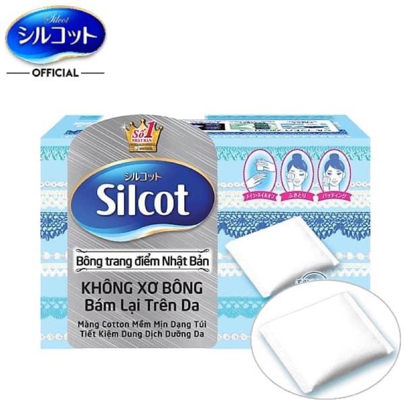 BÔNG TẨY TRANG SILCOT NHẬT BẢN 82 MIẾNG