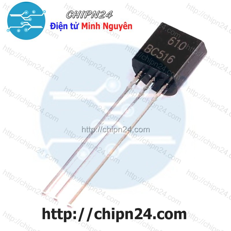 [5 CON] Transistor BC516 TO-92 PNP 1A 30V (Darlington)