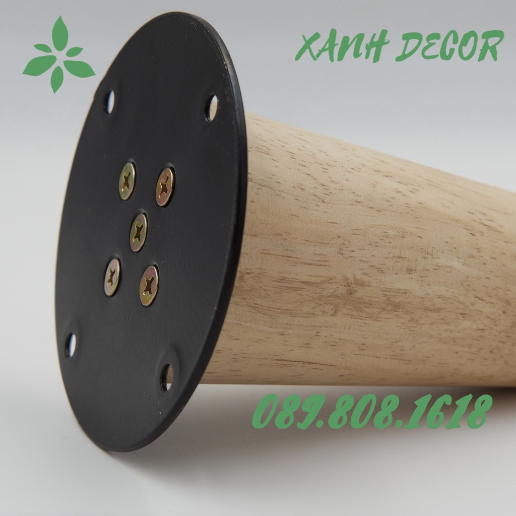Mặt bích sắt tròn sơn tĩnh điện 9cm dùng cho chân gỗ SOFA