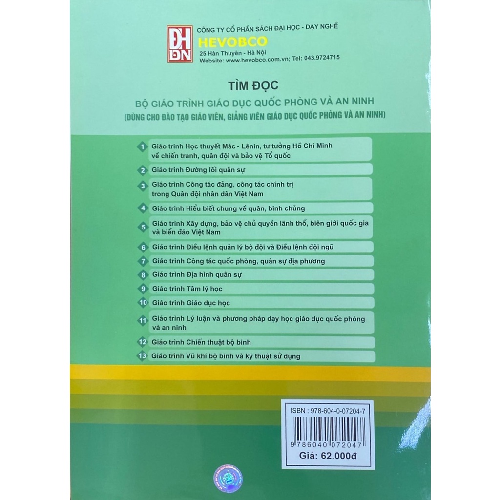 Sách - Giáo Trình Tâm Lý Học - Dùng cho Đào Tạo Giáo Viên, Giảng Viên Giáo Dục Quốc Phòng và An Ninh