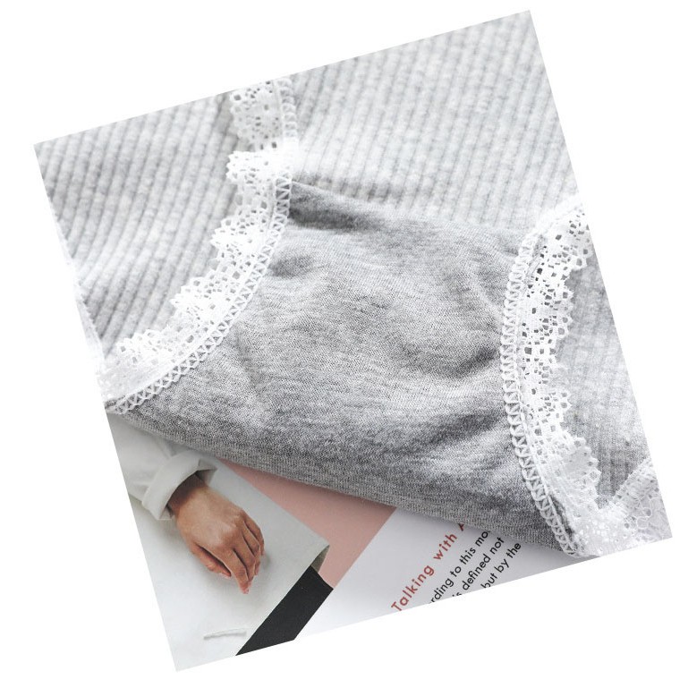 Set 10 quần chip tăm cotton viền ren