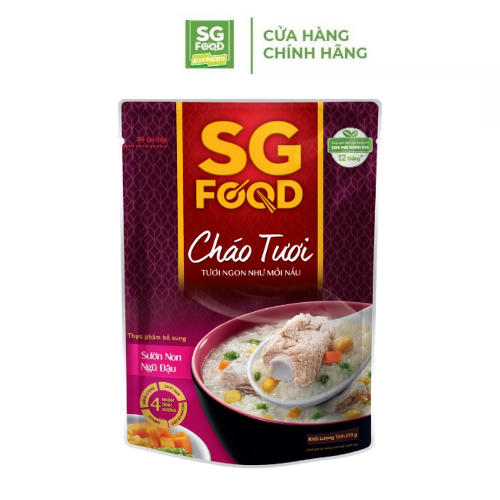 Cháo Tươi Sài Gòn Food Sườn Non & Ngũ Đậu 270g