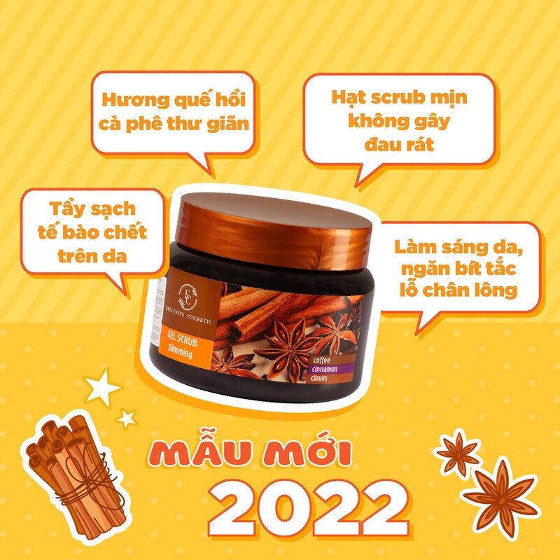 Tẩy Da Chết Toàn Thân Exclusive Cosmetic Quế Hồi Cafe 380g Hasaki Sản Phẩm Chính Hãng