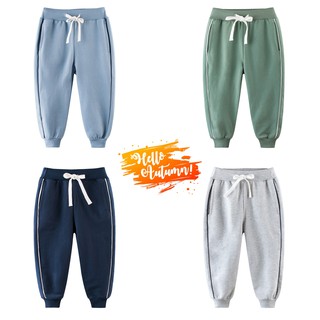 Quần thun bé trai EROKIDS quần dài cho bé họa tiết thể thao chất cotton hàng xuất Âu Mỹ