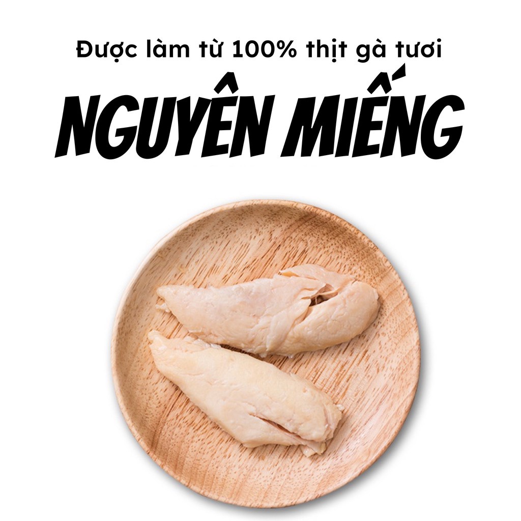 Ức gà tươi ăn liền chó mèo dinh dưỡng bổ sung đạm túi 40g - Bivido