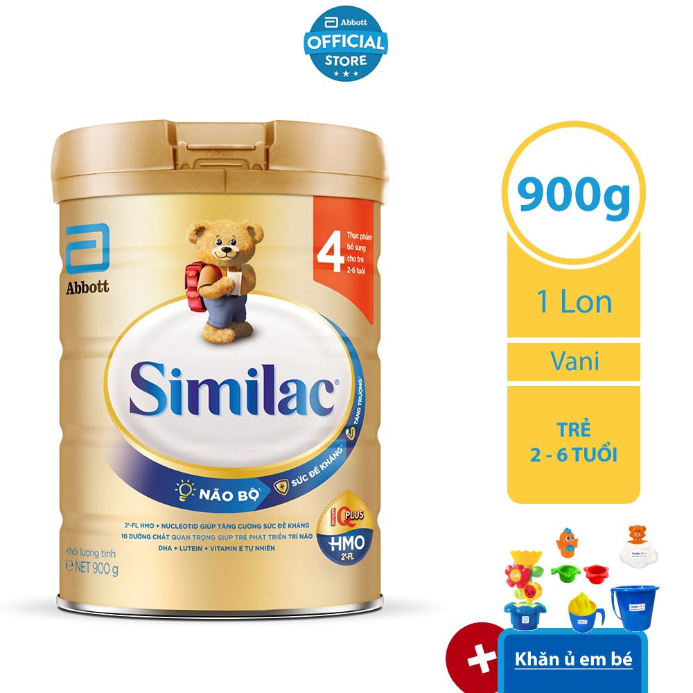 [Tặng Bộ Đồ Chơi Nhà Tắm Bất Kỳ] Sữa Bột Similac 4 900g