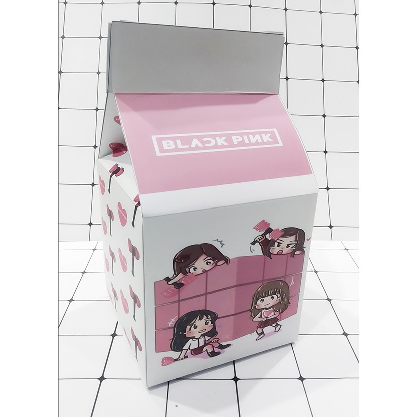 Hộp quà blink HQSI28 hộp quà hộp sữa blackpink cute hộp dễ thương hoạt hình kpop 18*10*10cm | BigBuy360 - bigbuy360.vn