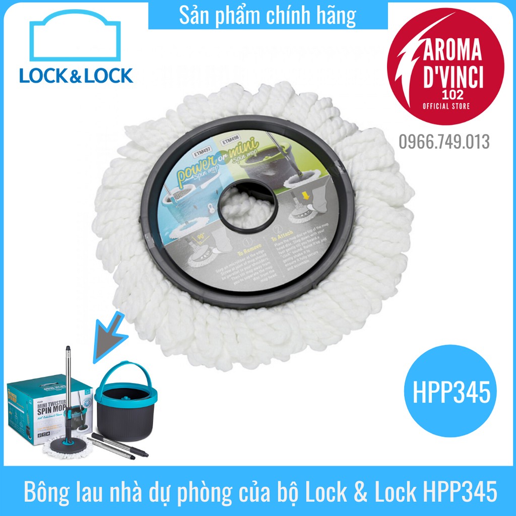 Bông lau nhà thay thế bộ Lock &amp; Lock HPP345 (HPP 345) | DVINCE Store