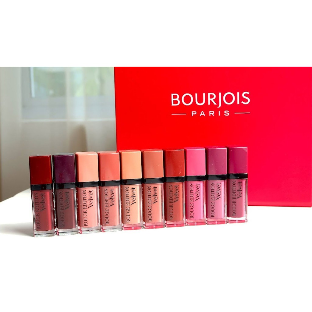 Son Kem Bourjois Lì Rouge Edition Velvet Màu 33 và Màu 24 Chuẩn Pháp